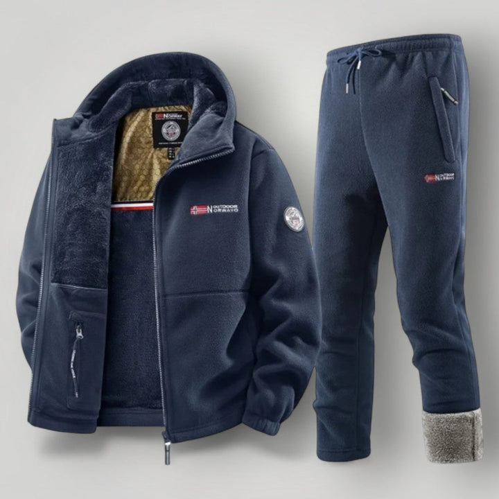Men's Winter Jacket with Thermal Fleece Lining - Weather-Resistant and Windproof