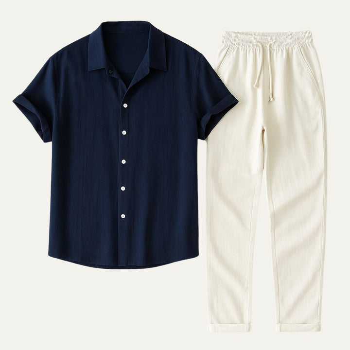 Breathable Lightweight Men's Linen Summer Set