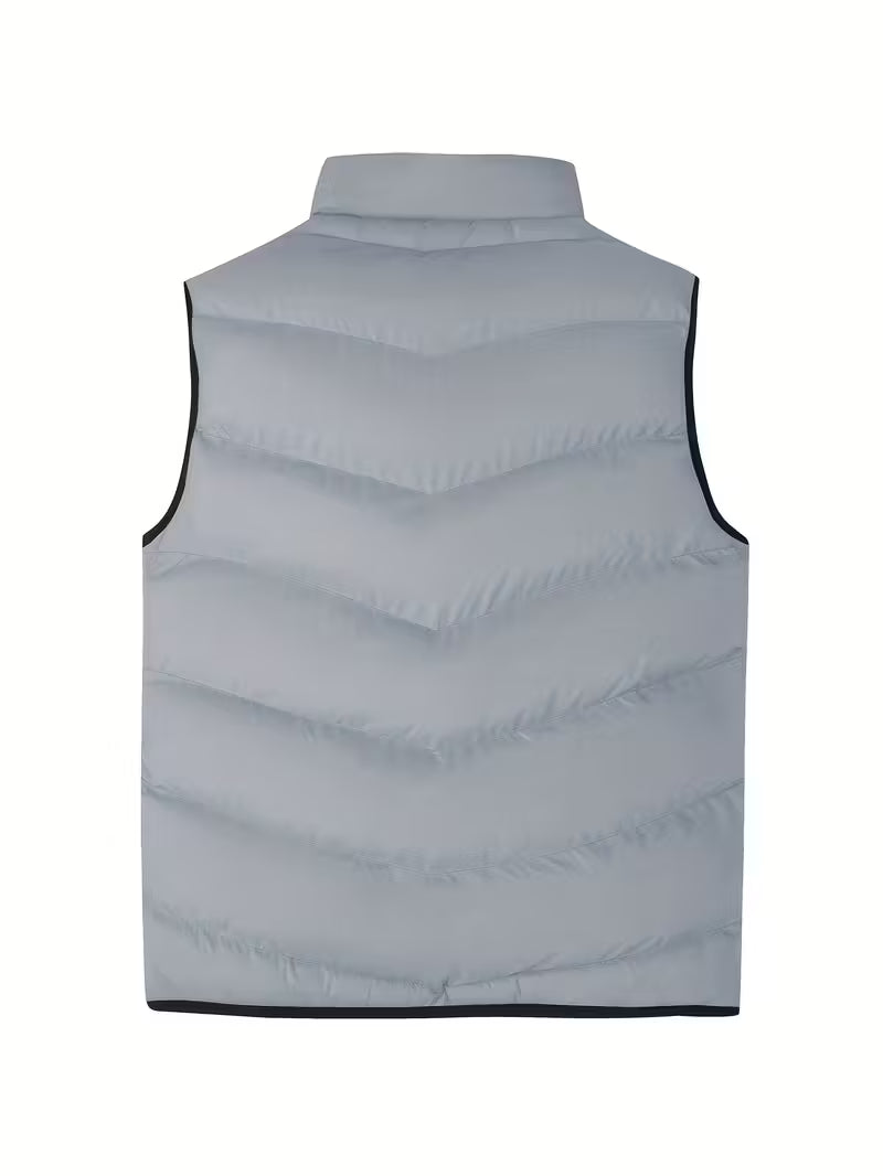 Premium Quilted Vest for Men - Lightweight Insulation with Zip Pockets