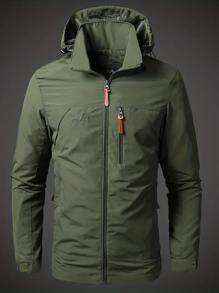Waterproof and Windproof Men's Outdoor Jacket - Breathable for Hiking and Trekking