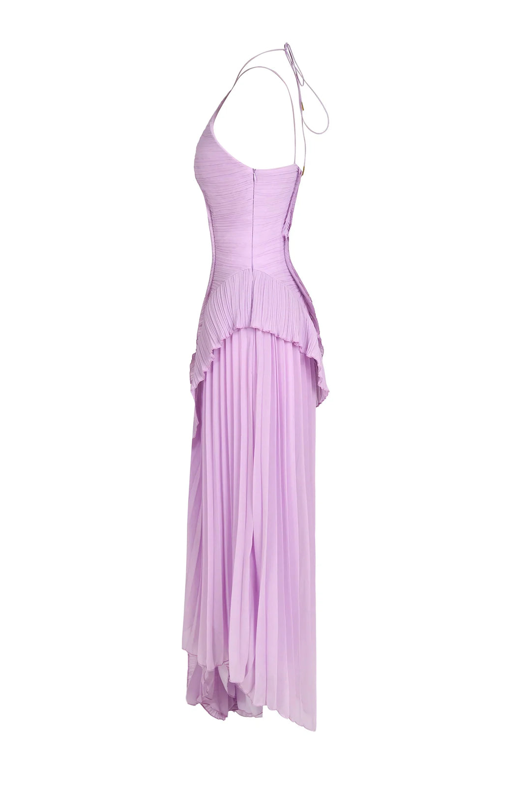 Elegant Pleated Ruffle Women's Maxi Dress