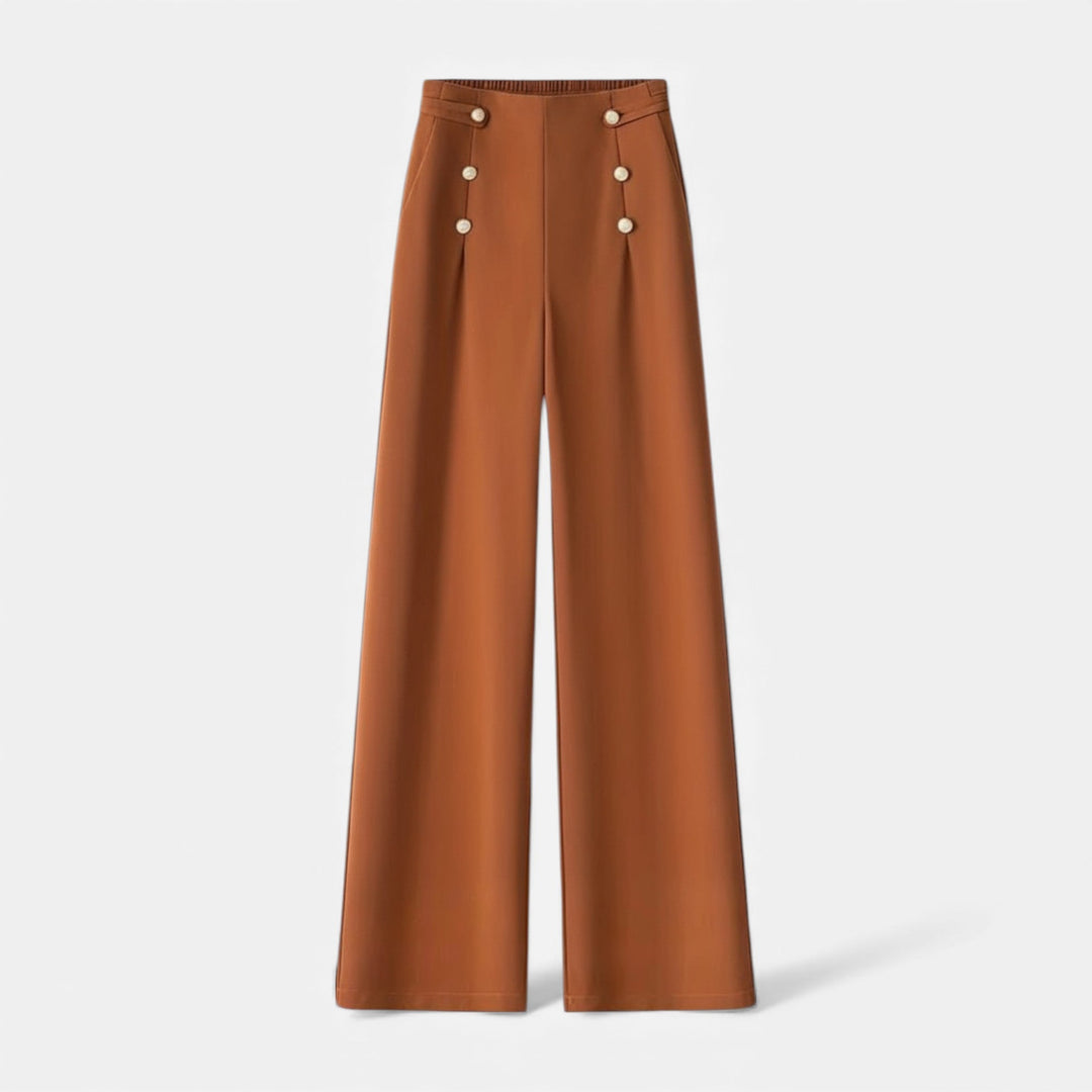 Elegant Wide-Leg High-Waist Women's Pants