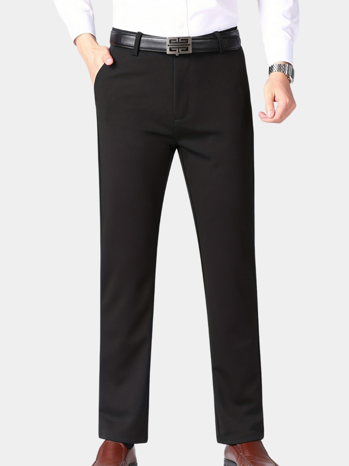 Elegant Wide-Leg Men's High-Waist Pants