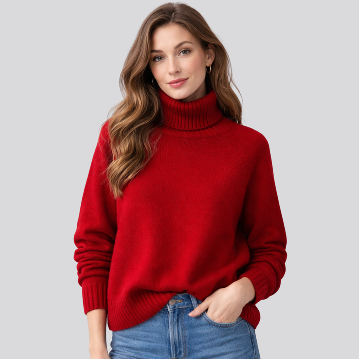 Soft Warm Women's Merino Wool Turtleneck Sweater