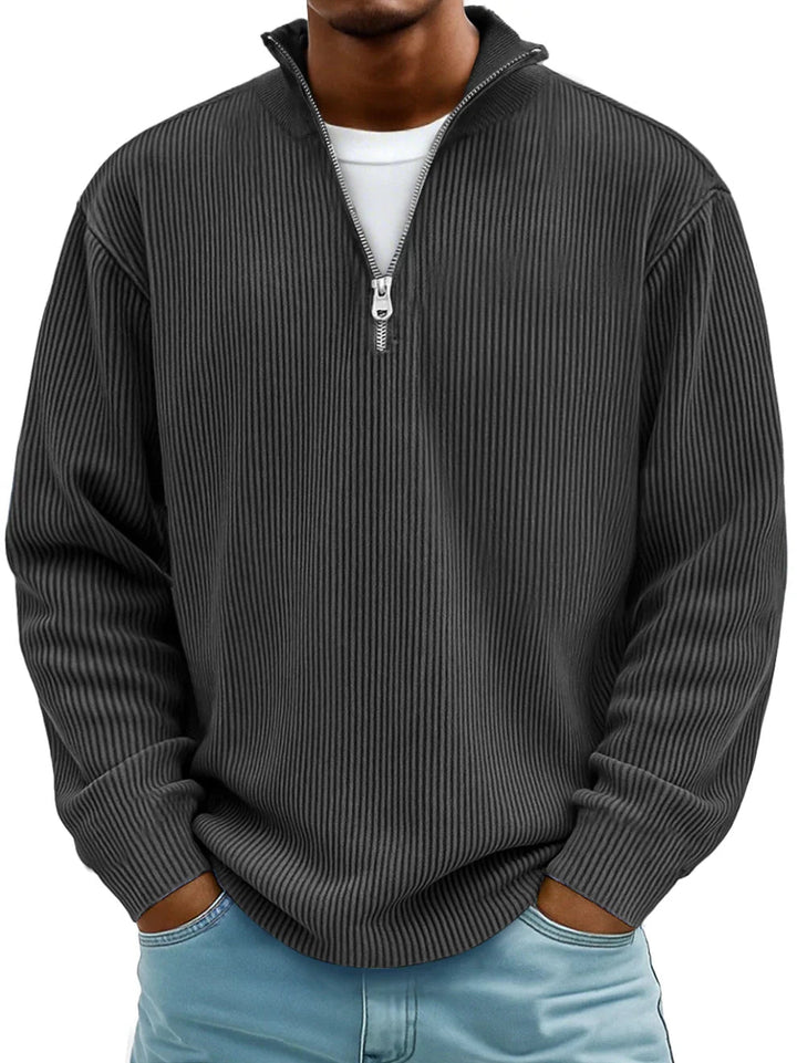 Trendy Half-Zip Knit Sweater for Men