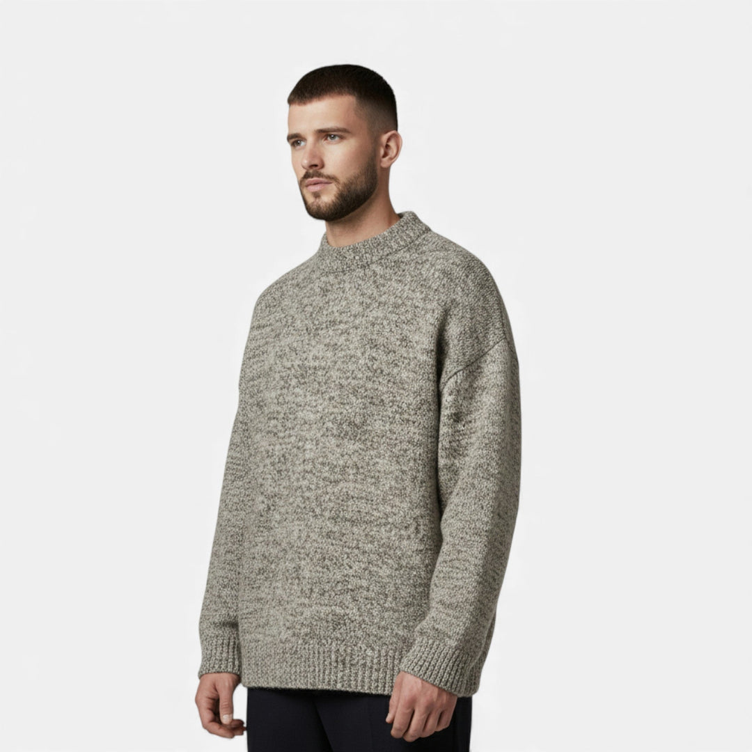 Classic Wool-Effect Men's Crew Neck Sweater