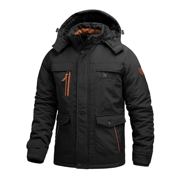 Waterproof Tactical Winter Coat Men's - Lined Parka with Removable Hood