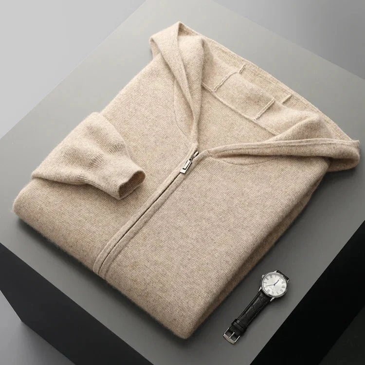 Premium Cashmere Men's Zip Hoodie