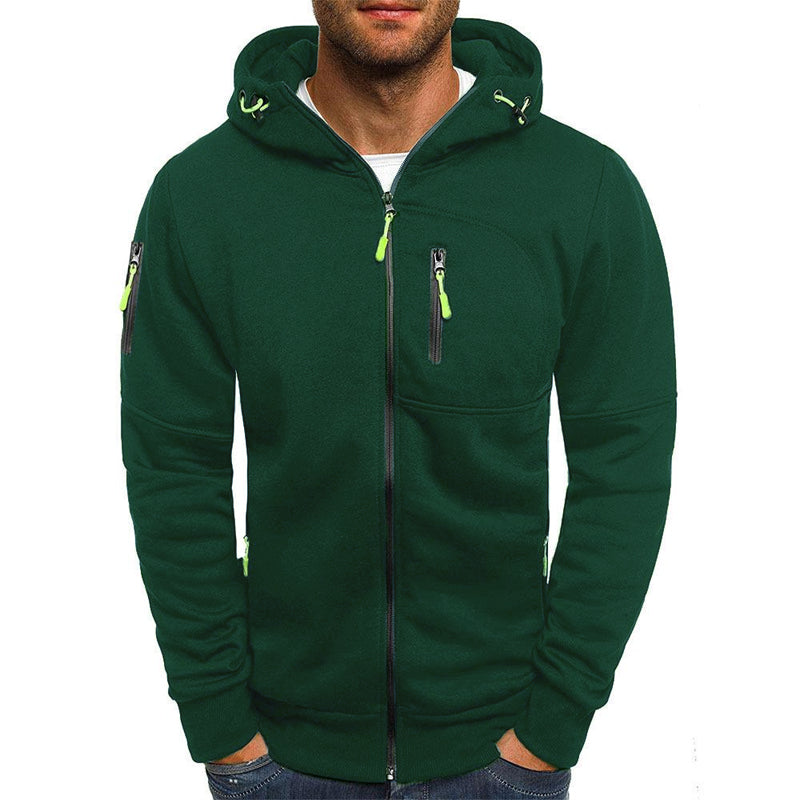 Men's Zip-Up Hoodie Sweatshirt - Breathable and Comfortable