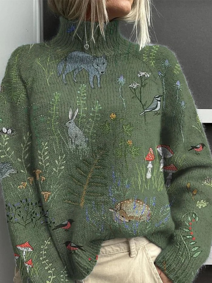 Warm Elegant Women's Turtleneck Sweater - Soft Knit for Fall and Winter