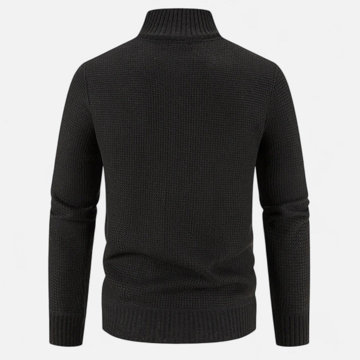 Men's Warm Fleece Patchwork Jacket with Stand Collar
