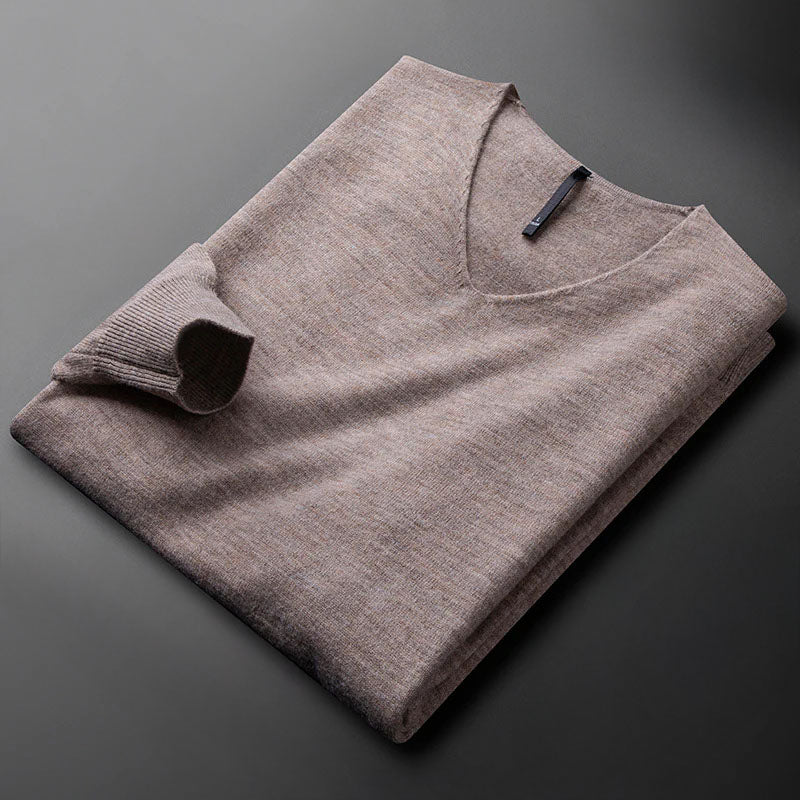 Luxury V-Neck Sweater Men's Premium Knit