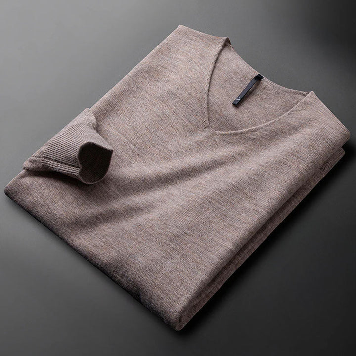 Luxury V-Neck Sweater Men's Premium Knit