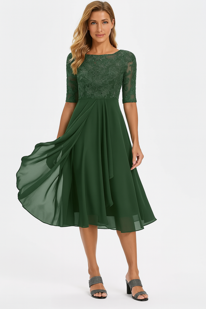 Elegant Summer Women's A-Line Midi Dress