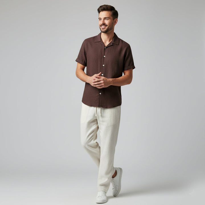 Breathable Lightweight Men's Linen Summer Set