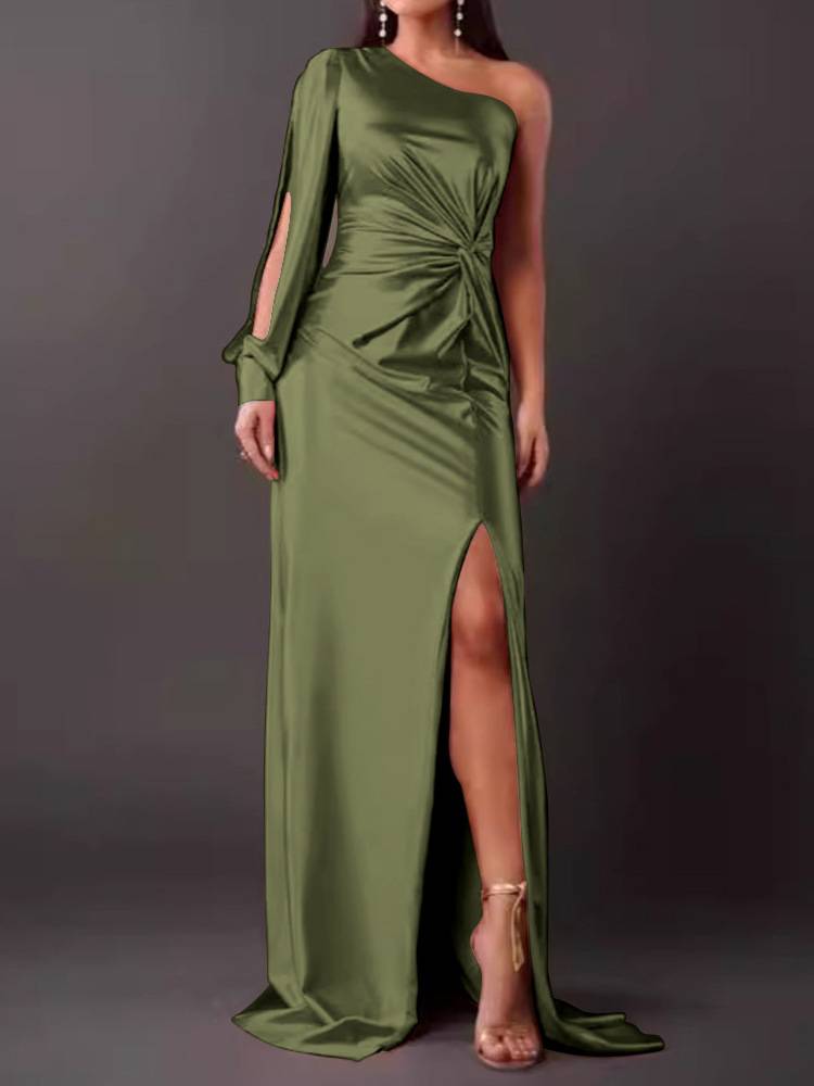 Elegant Women's Dress with Round Neckline - Timeless and Versatile