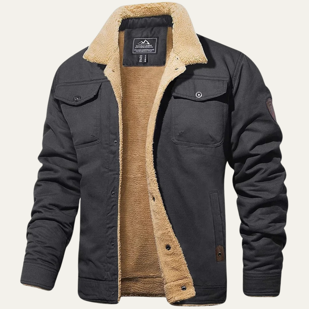 Warm Fleece-Lined Men's Winter Coat