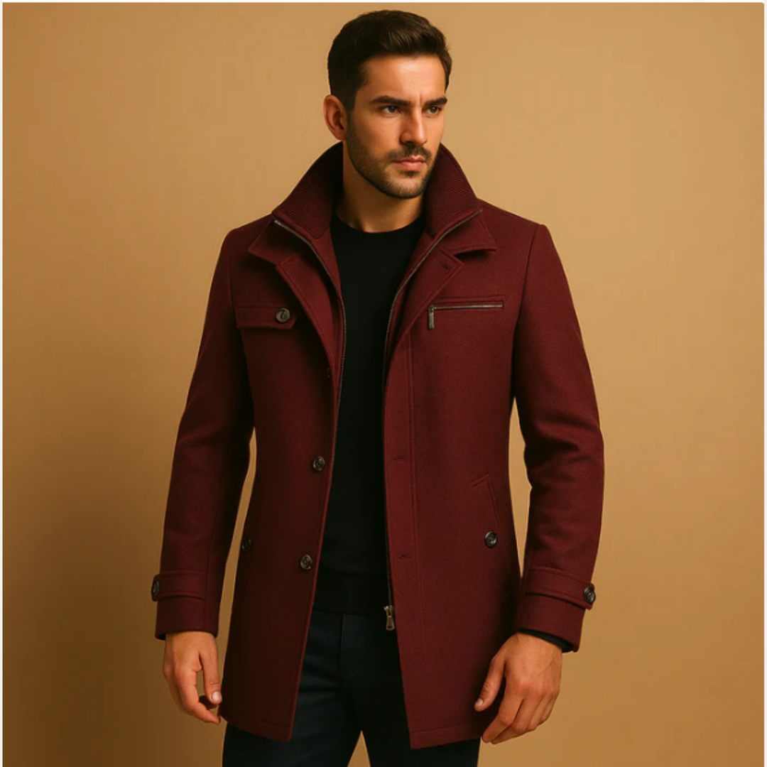 Warm Adjustable-Cuff Men's Winter Coat