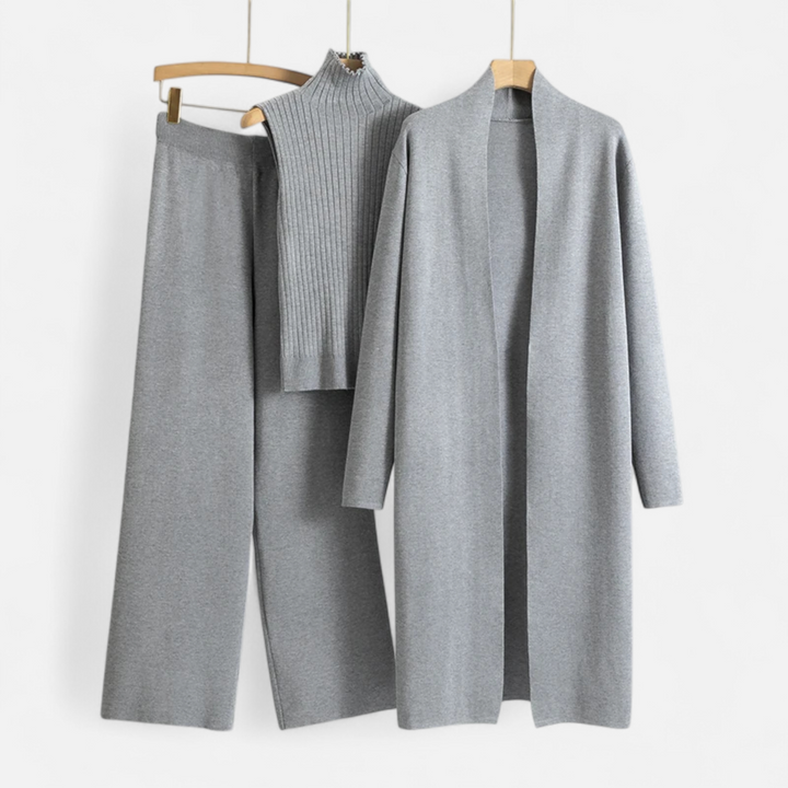 Elegant 3-Piece Knit Cardigan Set for Women