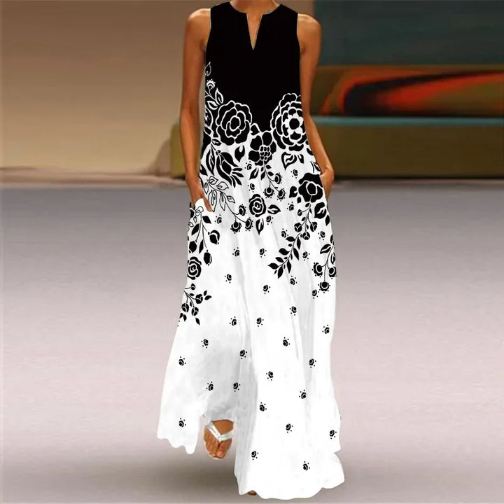 Elegant Butterfly Floral Women's A-Line Dress