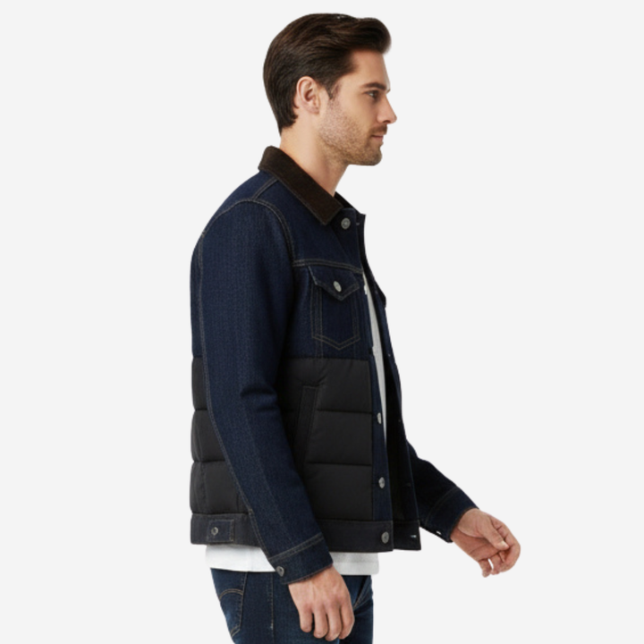 Men's Insulated Denim Winter Jacket