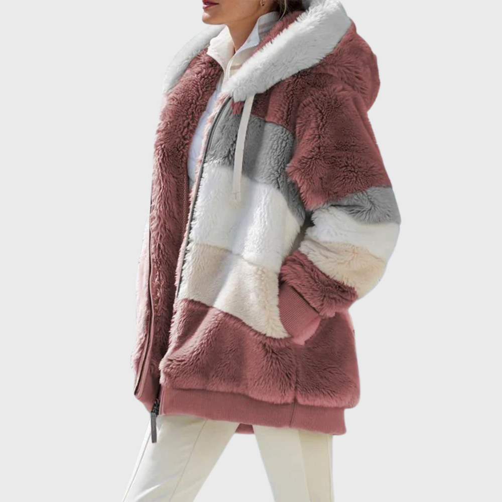 Women's Warm Fleece Winter Jacket with Hood