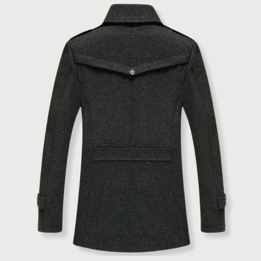 Elegant Men's Wool Coat for Fall & Winter