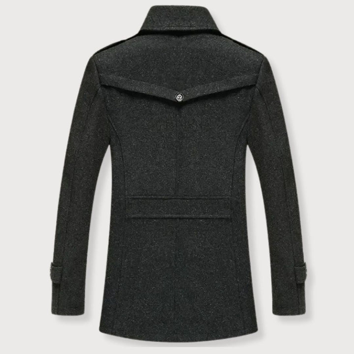 Elegant Men's Wool Coat for Fall & Winter