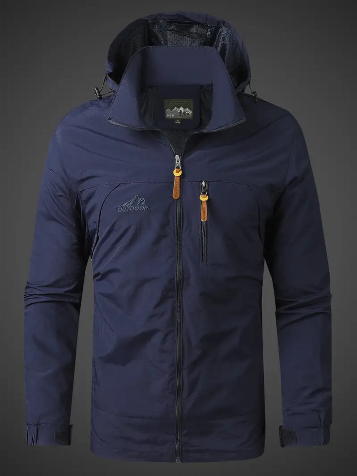 Waterproof and Windproof Men's Outdoor Jacket - Breathable for Hiking and Trekking