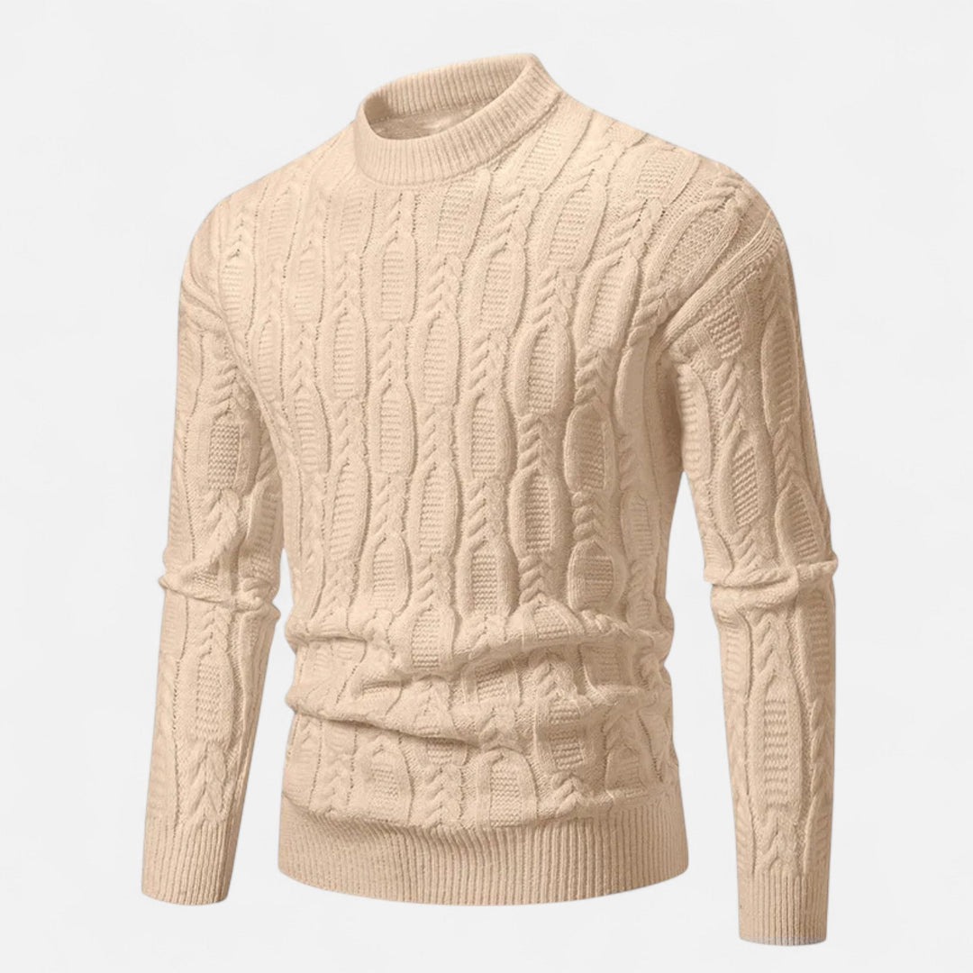 Classic Crew Neck Knit Sweater for Men
