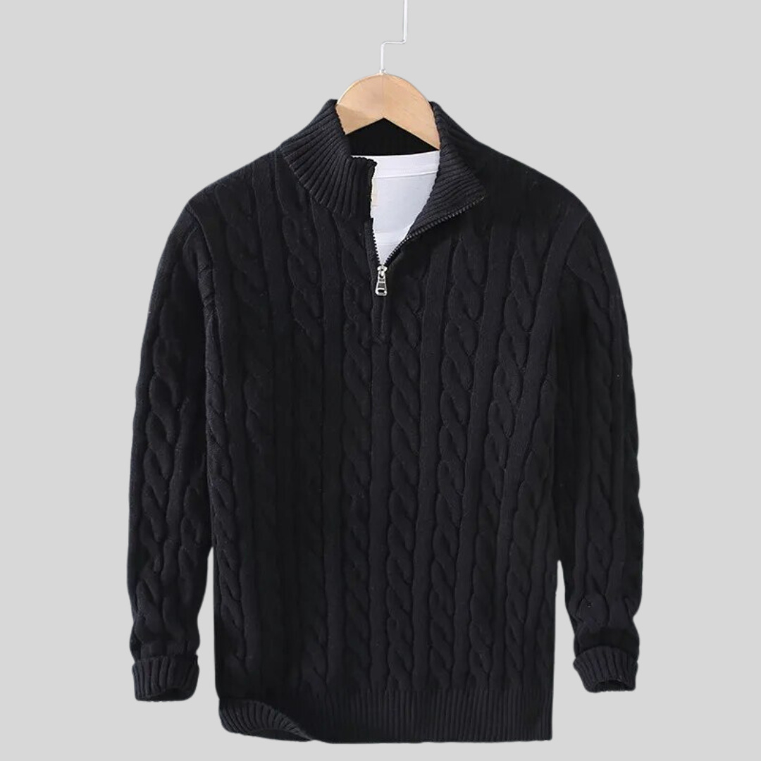 Men's Cotton Knit Pullover Sweater - Breathable and Lightweight