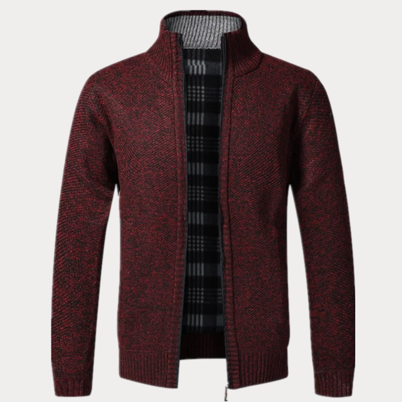 Classic Zip-Up Cardigan for Men