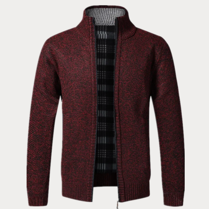 Classic Zip-Up Cardigan for Men