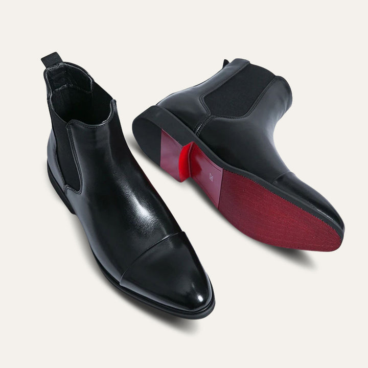 Elegant Classic Men's Faux Leather Chelsea Boots