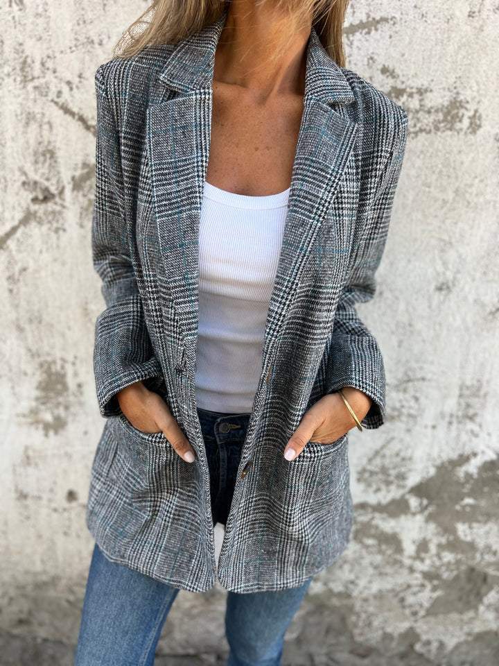 Classic Plaid Blazer for Women