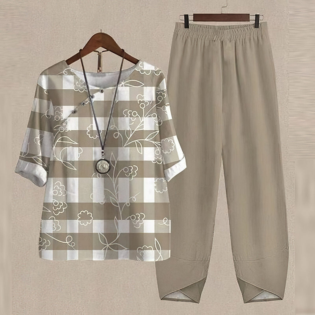 Comfortable Chic Women's Shirt & Trouser Set