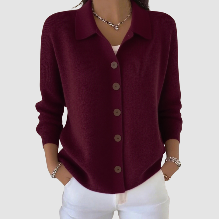 Soft Casual Women's Button-Up Knit Cardigan