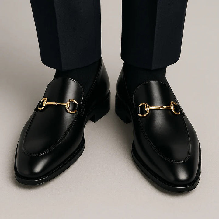 Elegant Faux Leather Men's Horsebit Formal Loafers