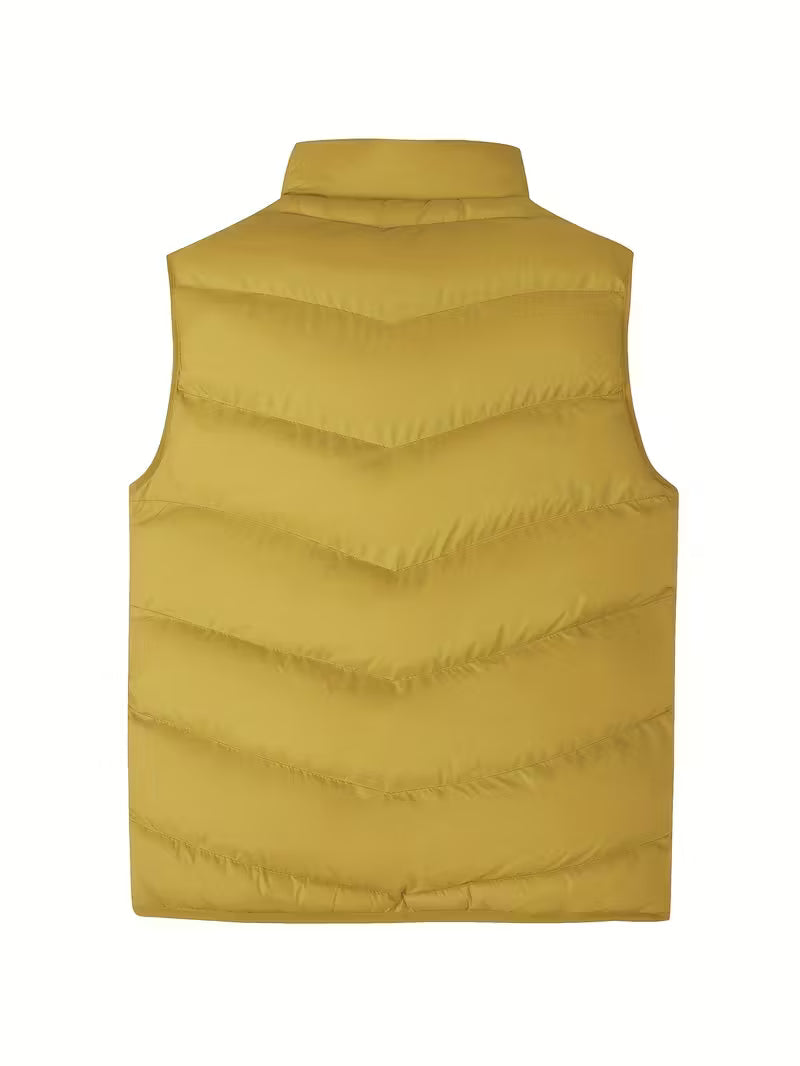 Premium Quilted Vest for Men - Lightweight Insulation with Zip Pockets