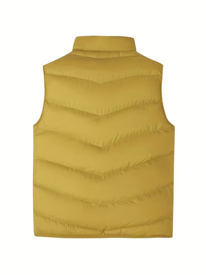 Premium Quilted Vest for Men - Lightweight Insulation with Zip Pockets
