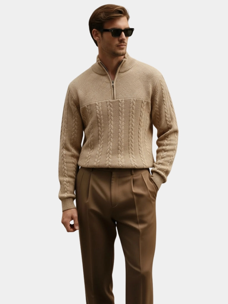 Elegant Men's Quarter-Zip Pullover