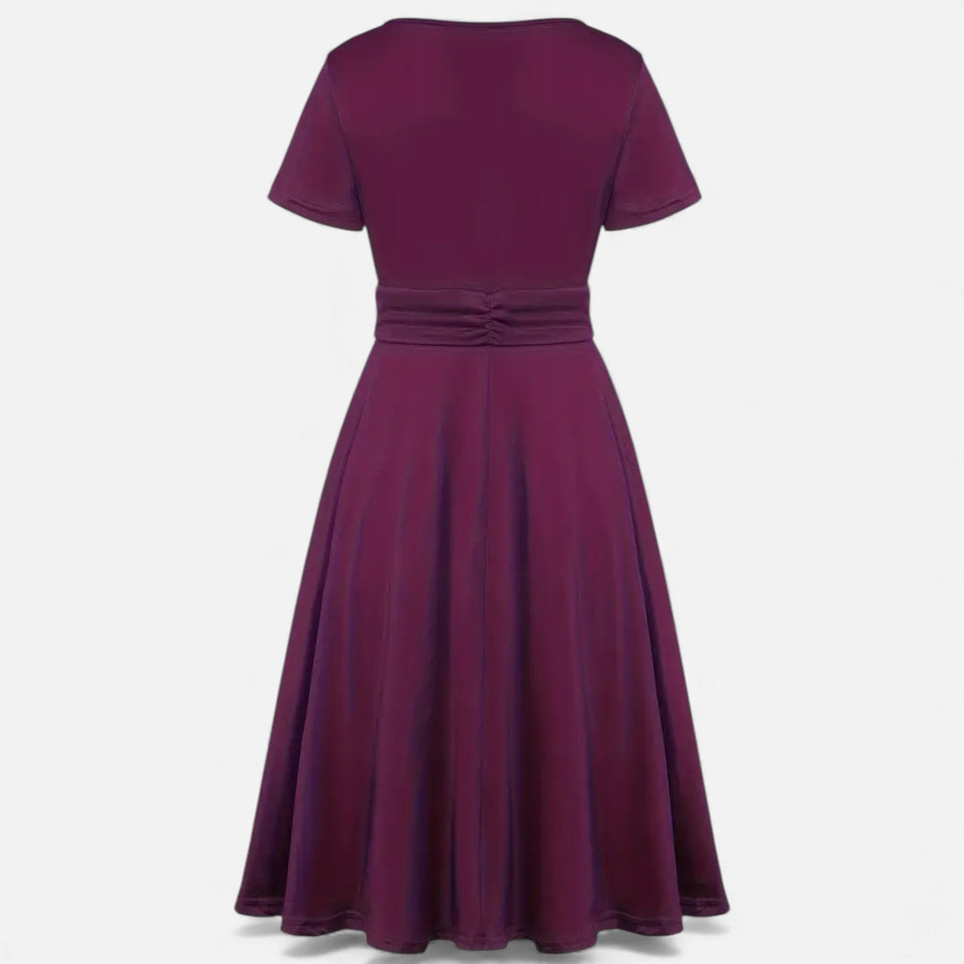Elegant Rhinestone V-Neck Asymmetric Women's Evening Dress