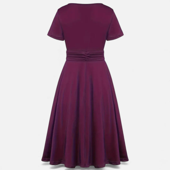 Elegant Rhinestone V-Neck Asymmetric Women's Evening Dress