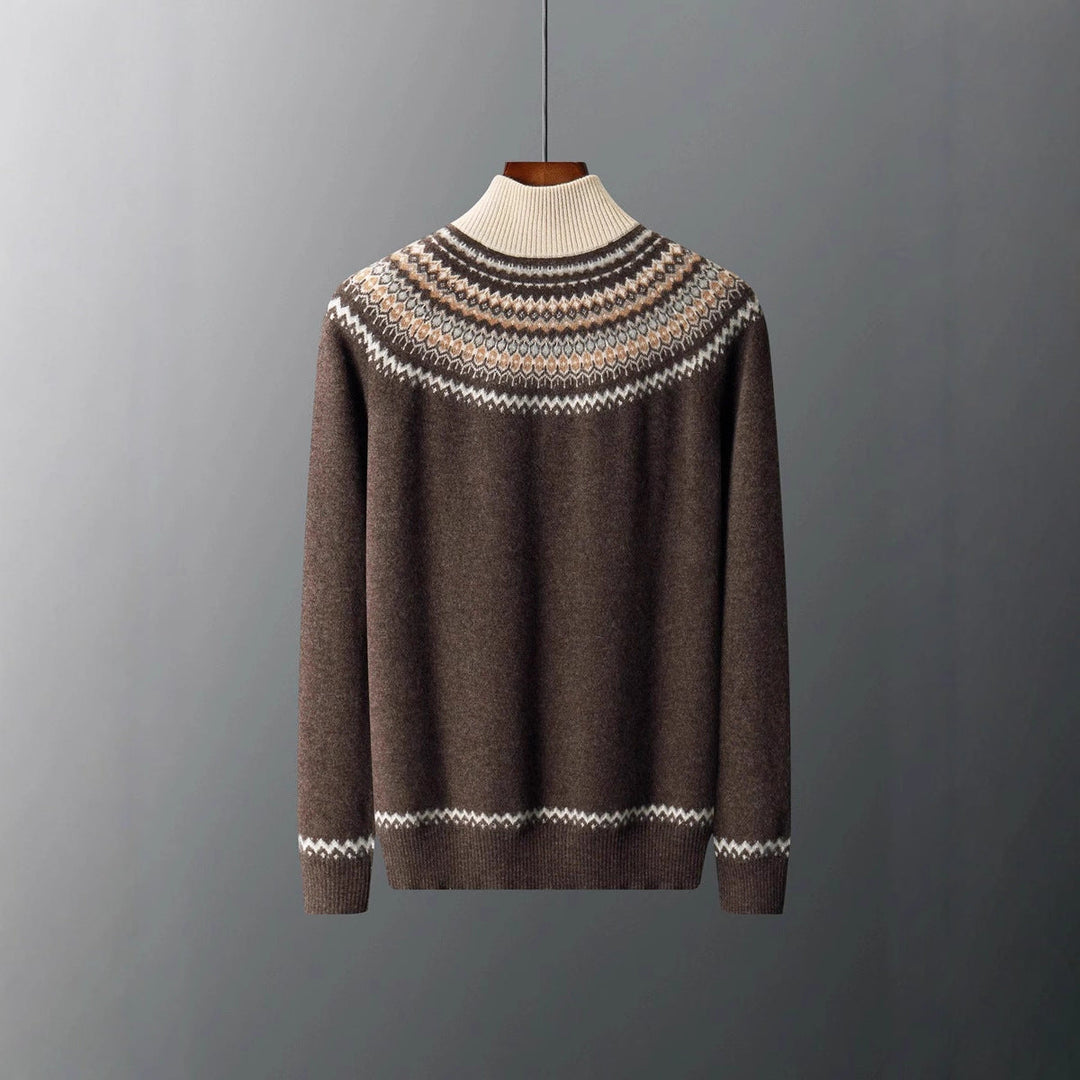 Men's Nordic Half-Zip Knit Sweater