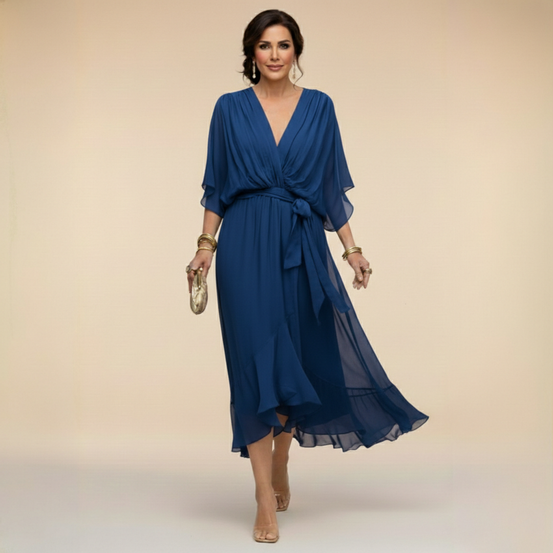 Elegant Lightweight Women's V-Neck Dress