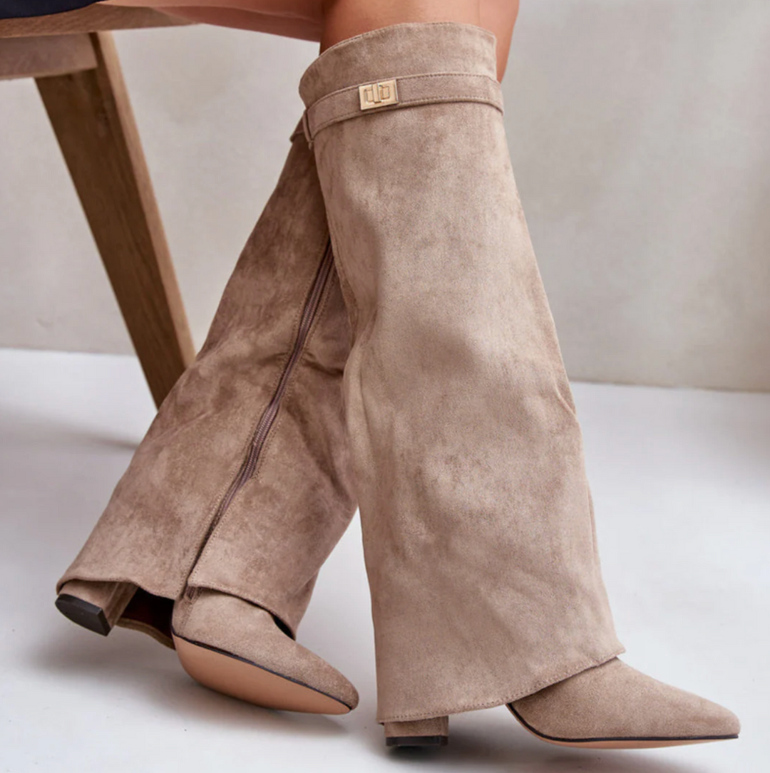 Women's Elegant Suede Block Heel Boots