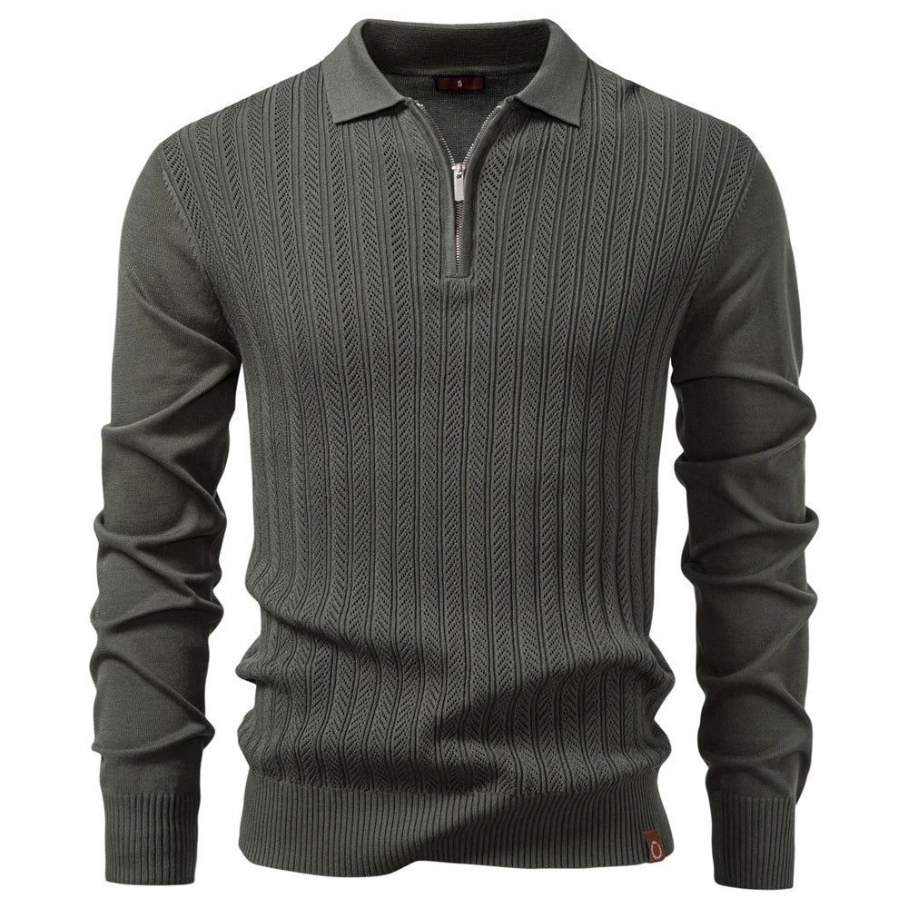 Elegant Cable Knit Men's Sweater