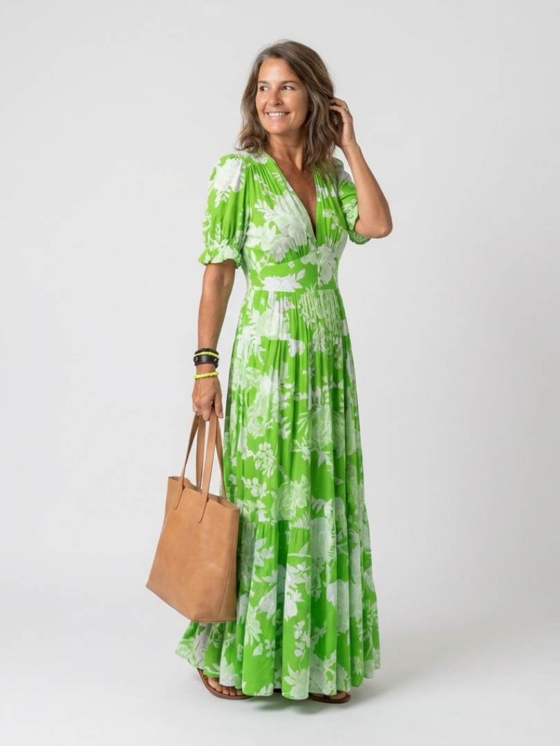 Lightweight Feminine Women's Floral Midi Dress