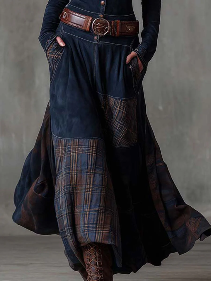Elegant Buttoned Suede Women's Dress