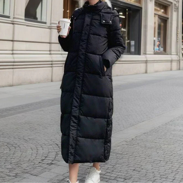 Elegant Women's Winter Coat in Wool-Polyester Blend - Warm and Timeless